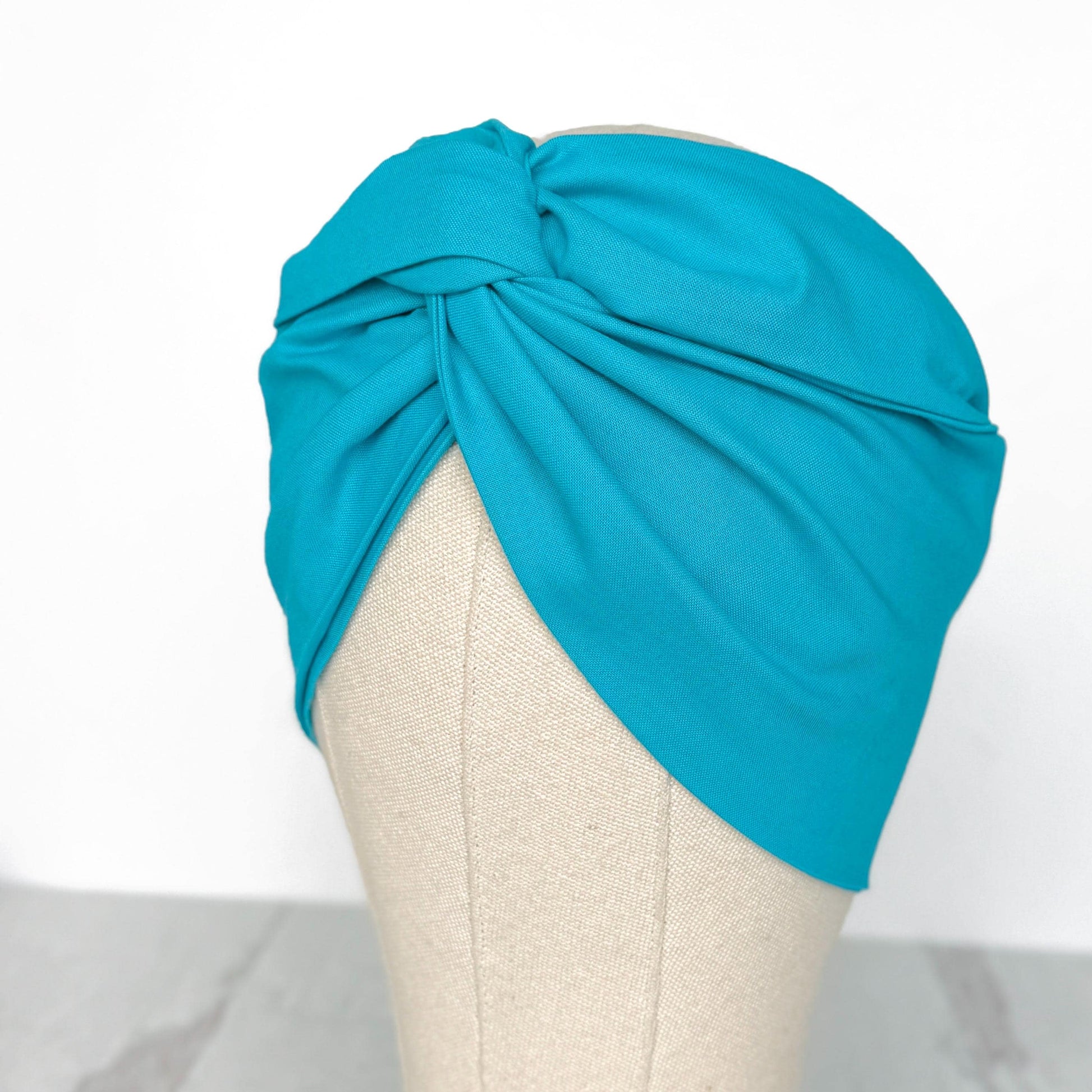Extra Wide Adjustable Wire Headband, Teal Wired Head Wrap, Turban, Fall Fashion Hair Accessories for Women