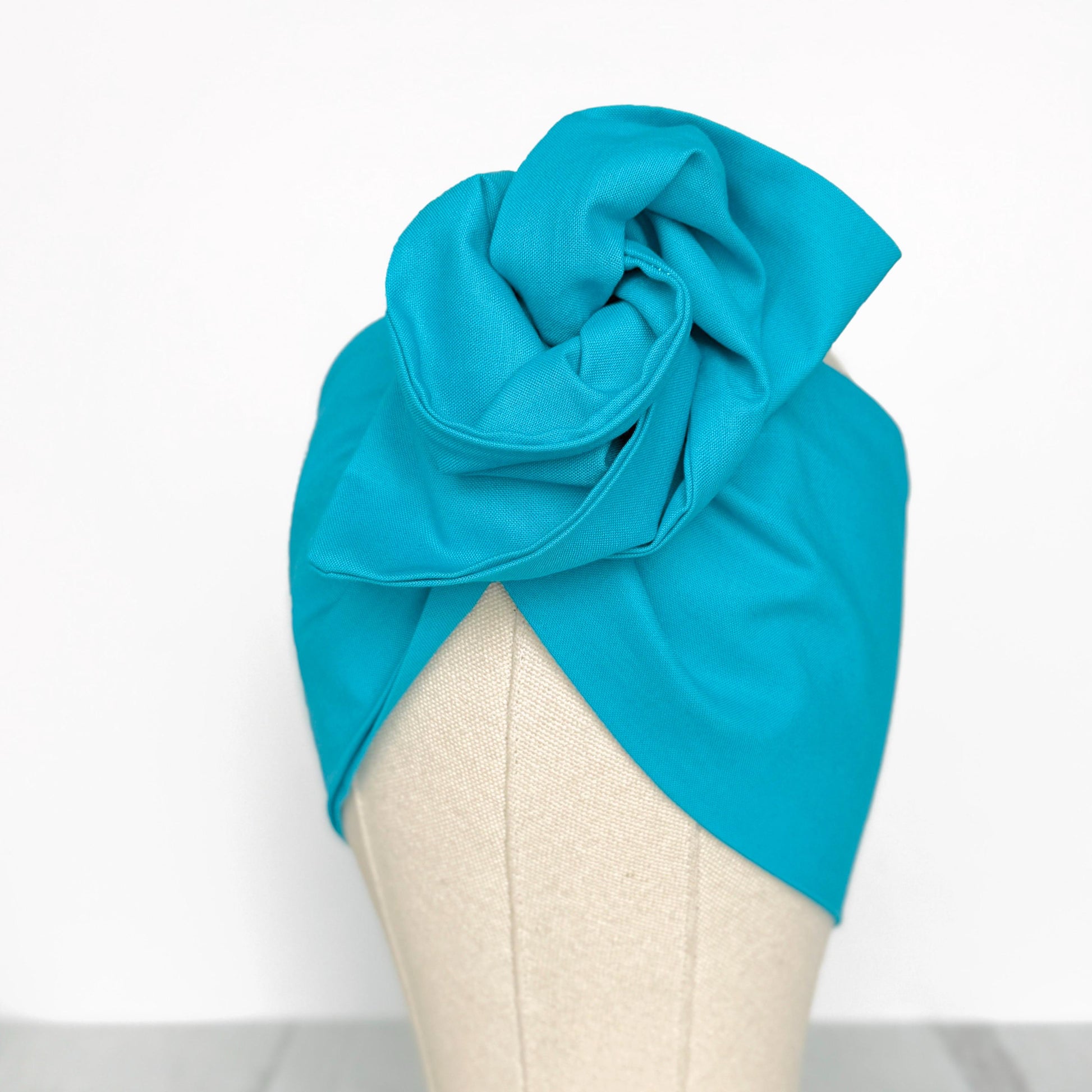 Extra Wide Adjustable Wire Headband, Teal Wired Head Wrap, Turban, Fall Fashion Hair Accessories for Women