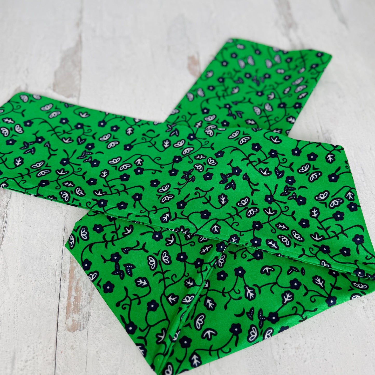 Mommy and Me Extra Wide Wire Headwrap, Green Blue Floral Print African Ankara Fabric Headband, Statement Bow, Wired Head Wrap, Hair Clip
