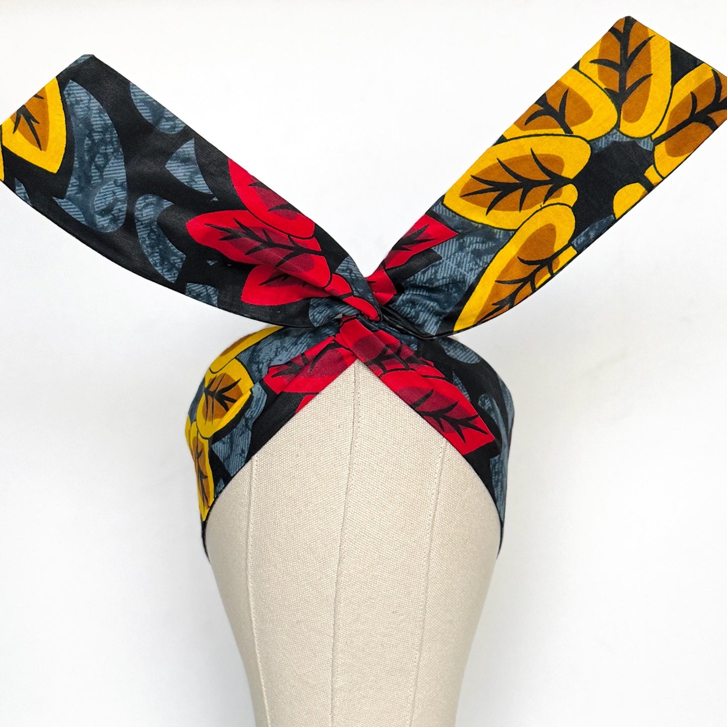 Mini Adjustable Reversible Ankara Wire Head Wrap, African Print Wired Headband, Fabric Head Wrap, Women Head Scarf, Hair Accessories