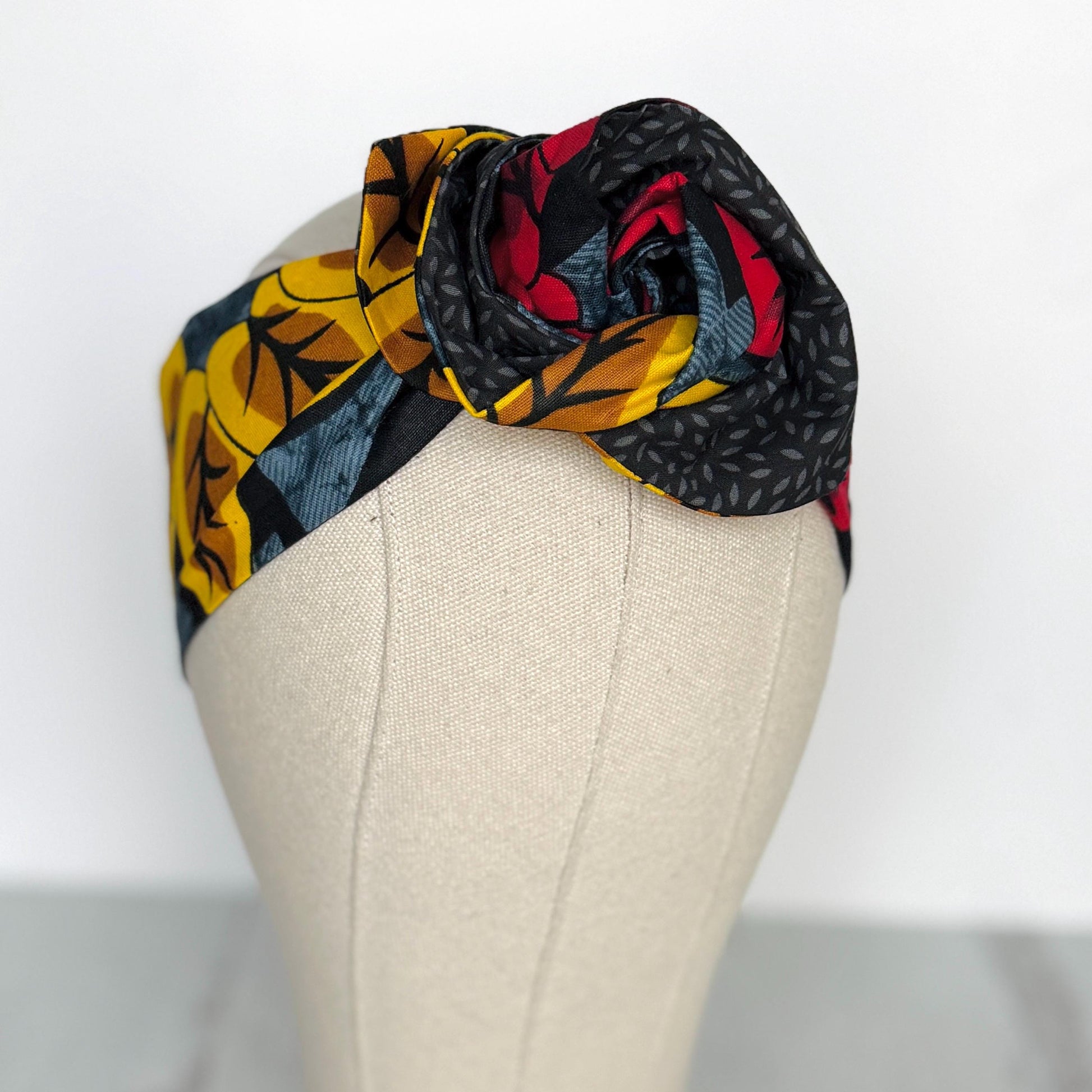 Mini Adjustable Reversible Ankara Wire Head Wrap, African Print Wired Headband, Fabric Head Wrap, Women Head Scarf, Hair Accessories