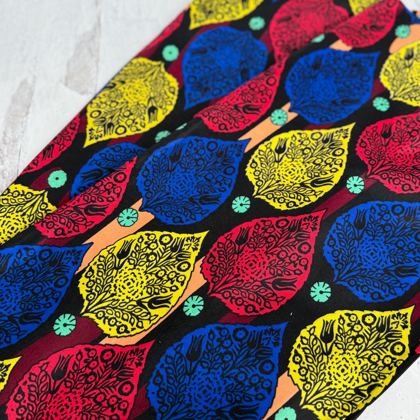 Full Turban Ankara Wire Headband, Extra Wide Red Yellow Blue African Print Wired Head Wrap, Full Turban, Afro Boho Hair Accessories