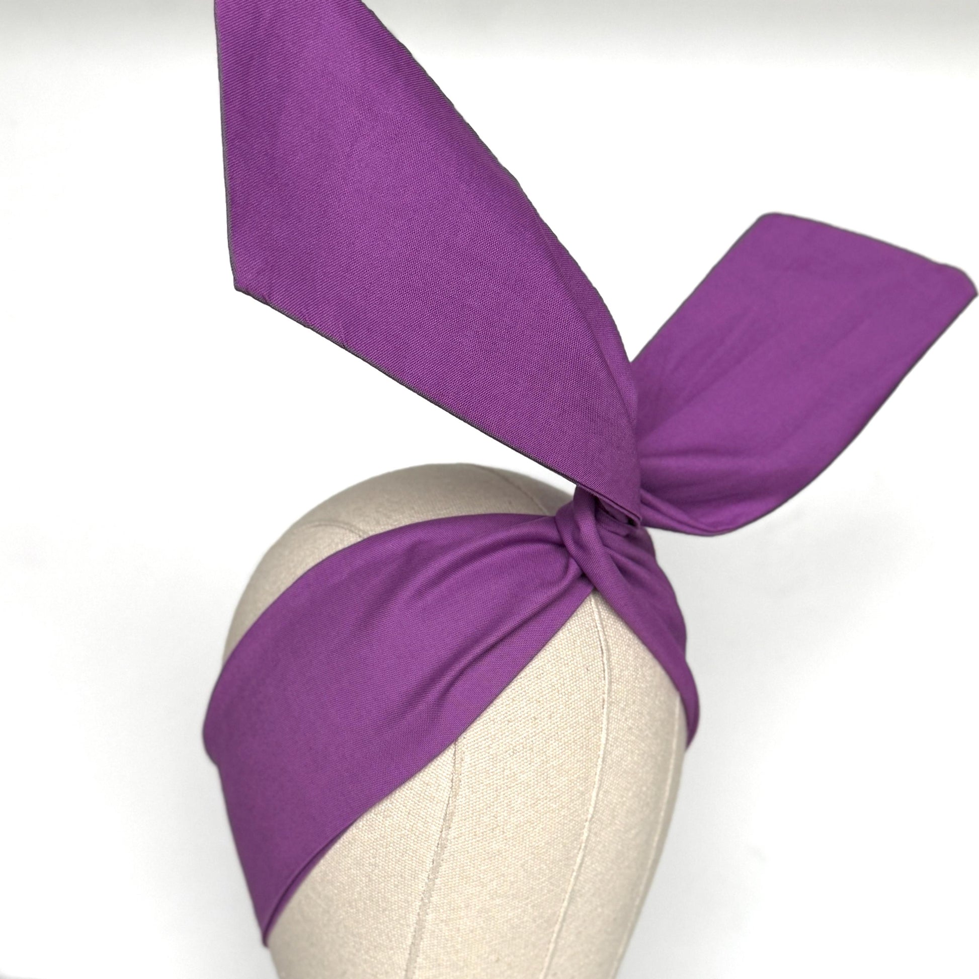 Mini Adjustable Wire Head Wrap, Purple Wired Headband, Bendable Fabric Head Wrap, Women Head Scarf, Gift Ideas Mom Wife Friend