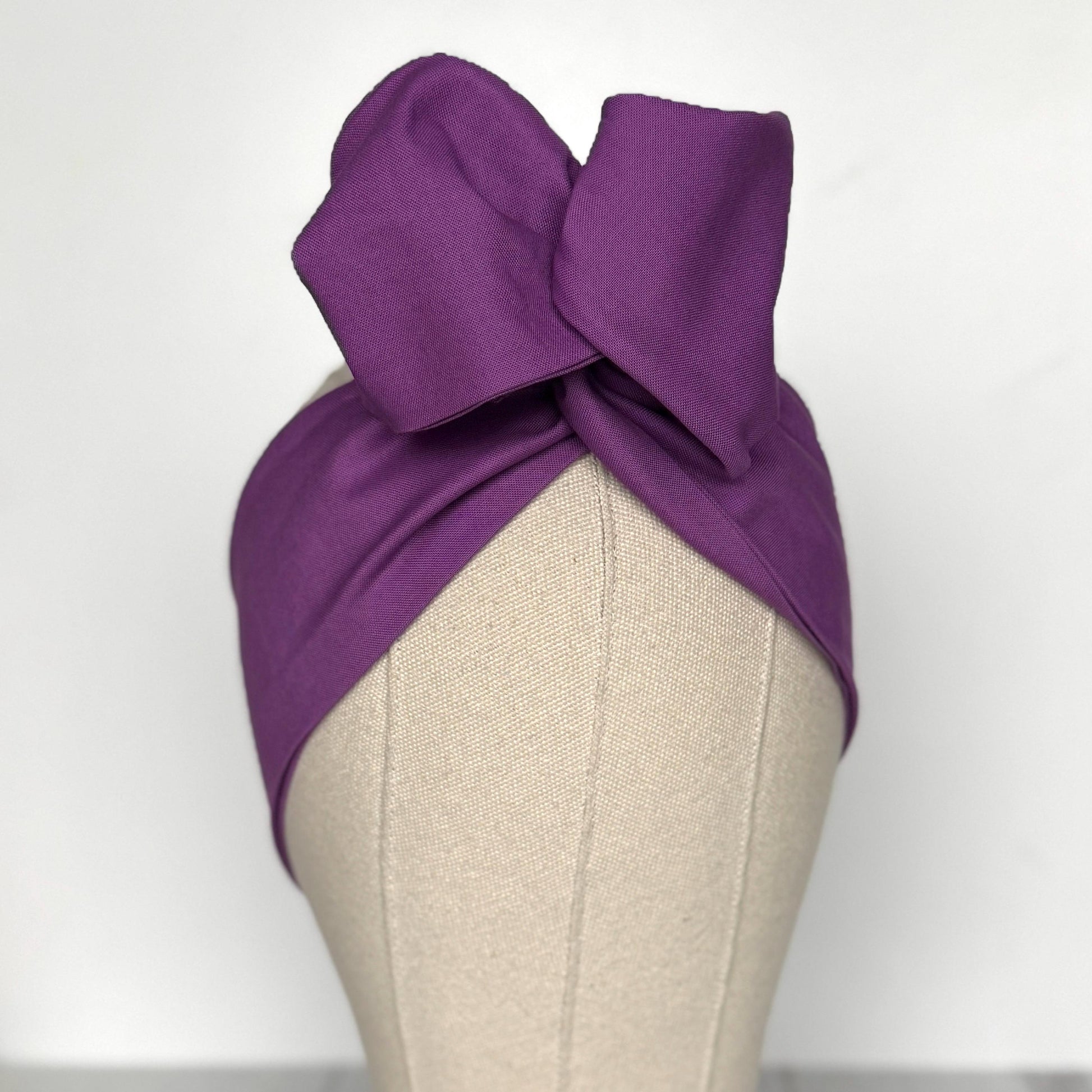 Mini Adjustable Wire Head Wrap, Purple Wired Headband, Bendable Fabric Head Wrap, Women Head Scarf, Gift Ideas Mom Wife Friend