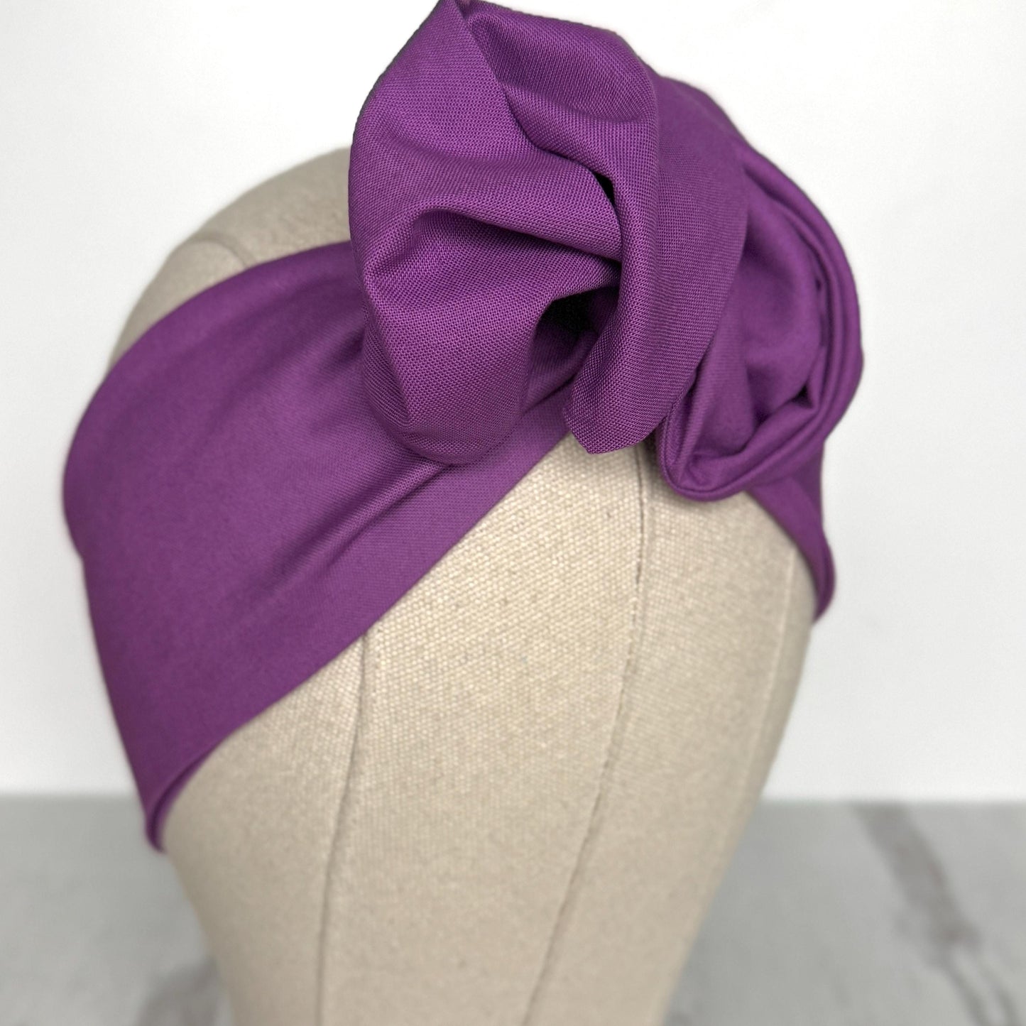 Mini Adjustable Wire Head Wrap, Purple Wired Headband, Bendable Fabric Head Wrap, Women Head Scarf, Gift Ideas Mom Wife Friend
