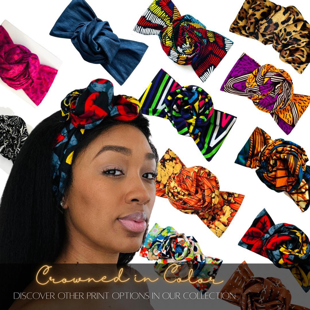 Extra Long Wide Adjustable Wire Headband, Abstract Geometric Pattern, Wired Headband, Fabric Head Wrap, Turban, Accessories, Women