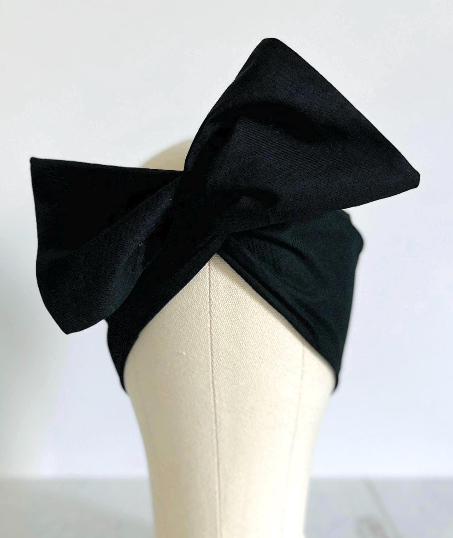 Extra Wide Adjustable Wire Headband, Black Wired Head Wrap, Turban, Fall Fashion Hair Accessories for Women