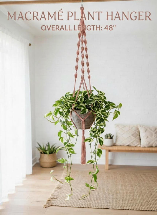 Macrame Plant Hanger, Indoor Planter, Hanging Plant Pot
