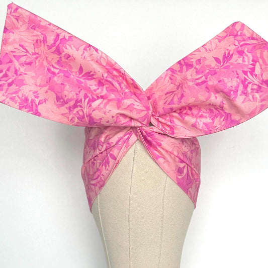 Extra Wide Adjustable Wire Headband, Print Tropical Floral Print, Boho Wired Headband, Fabric Head Wrap, BendableTurban, Gift for Her