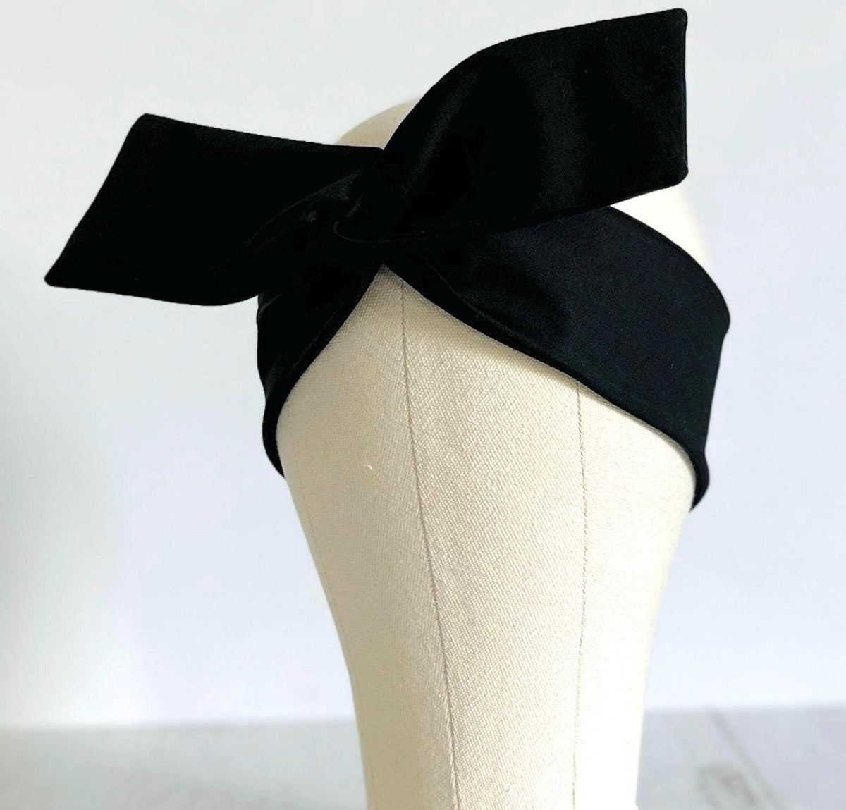 Mini Adjustable Wire Head Wrap, Black Wired Headband, Bendable Fabric Head Wrap, Women Head Scarf, Gift Ideas Mom Wife Friend