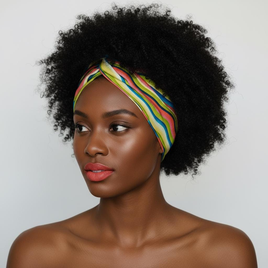 Extra Wide Adjustable Wire Headband, Pink Teal Lime Green Retro Print, Boho Wired Headband, Fabric Head Wrap, Turban, Bendable Scarf