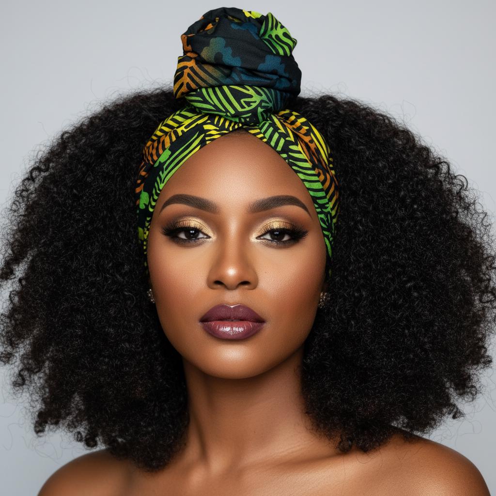 Full Turban Tropical Wired Head Wrap | Double Wire Headband | No-Tie Headwrap | Bold Summer Head Scarf | Afro Boho Hair Accessory
