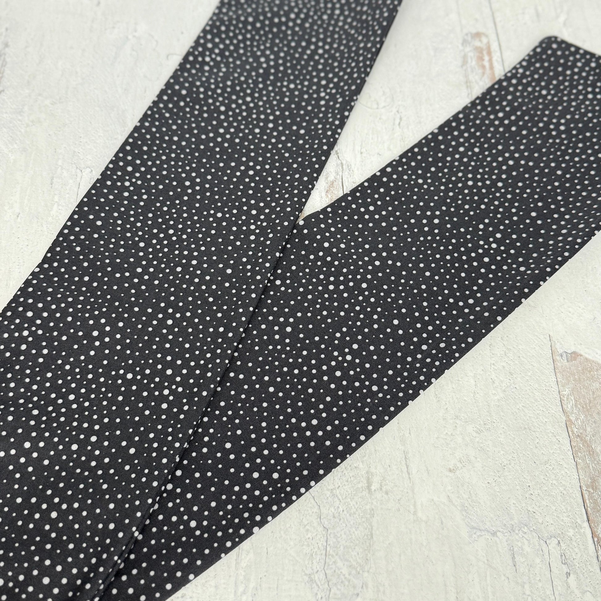 Extra Wide Adjustable Wire Headband, Black Grey Polka Dot Print Wired Headband, Bendable No Slip Head Wrap, Turban Accessories, Head Scarf