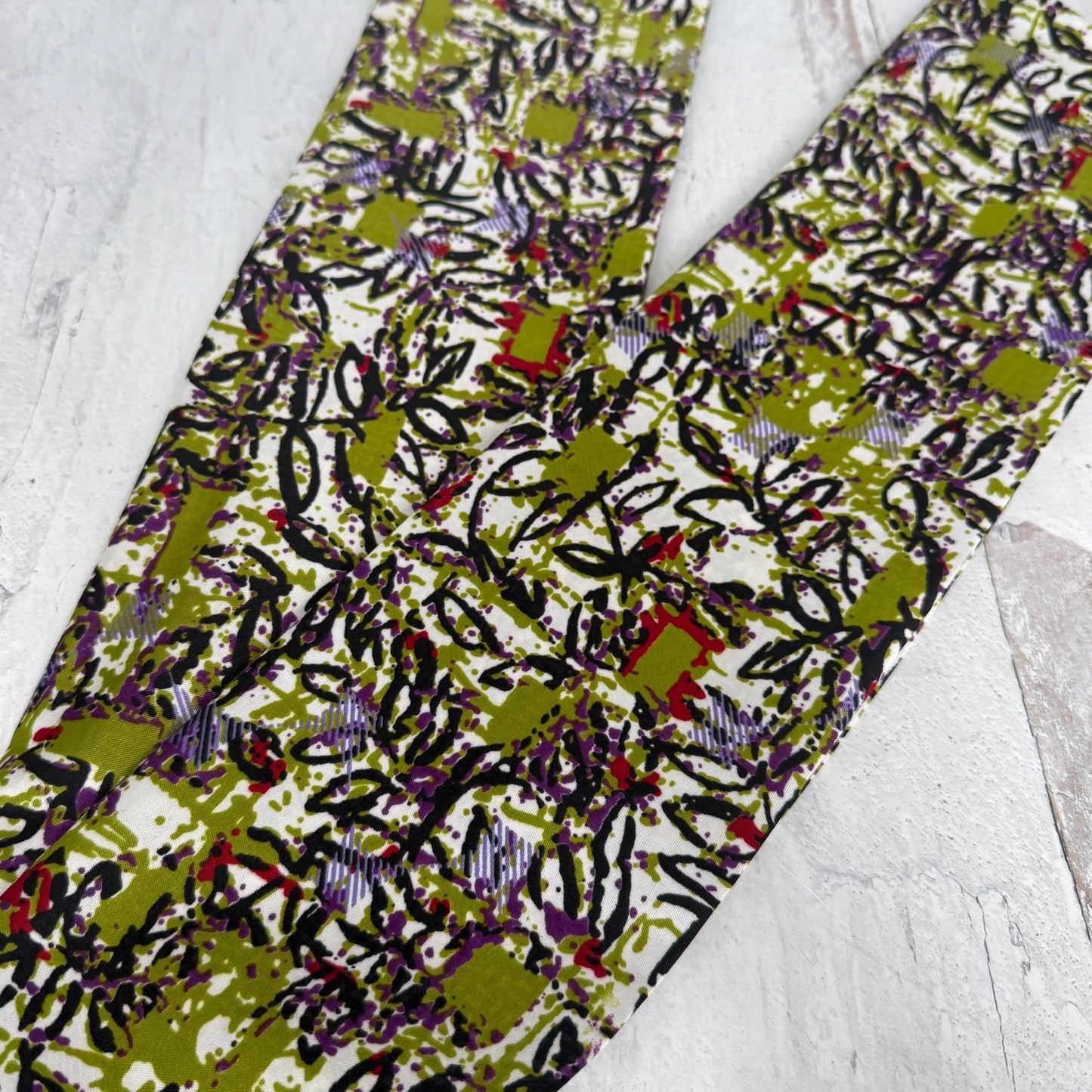 Extra Wide Adjustable Wire Wrap, Black White Green Purple Abstract Print Wired Headband, Fabric Head Wrap, Boho Head Scarf Accessories