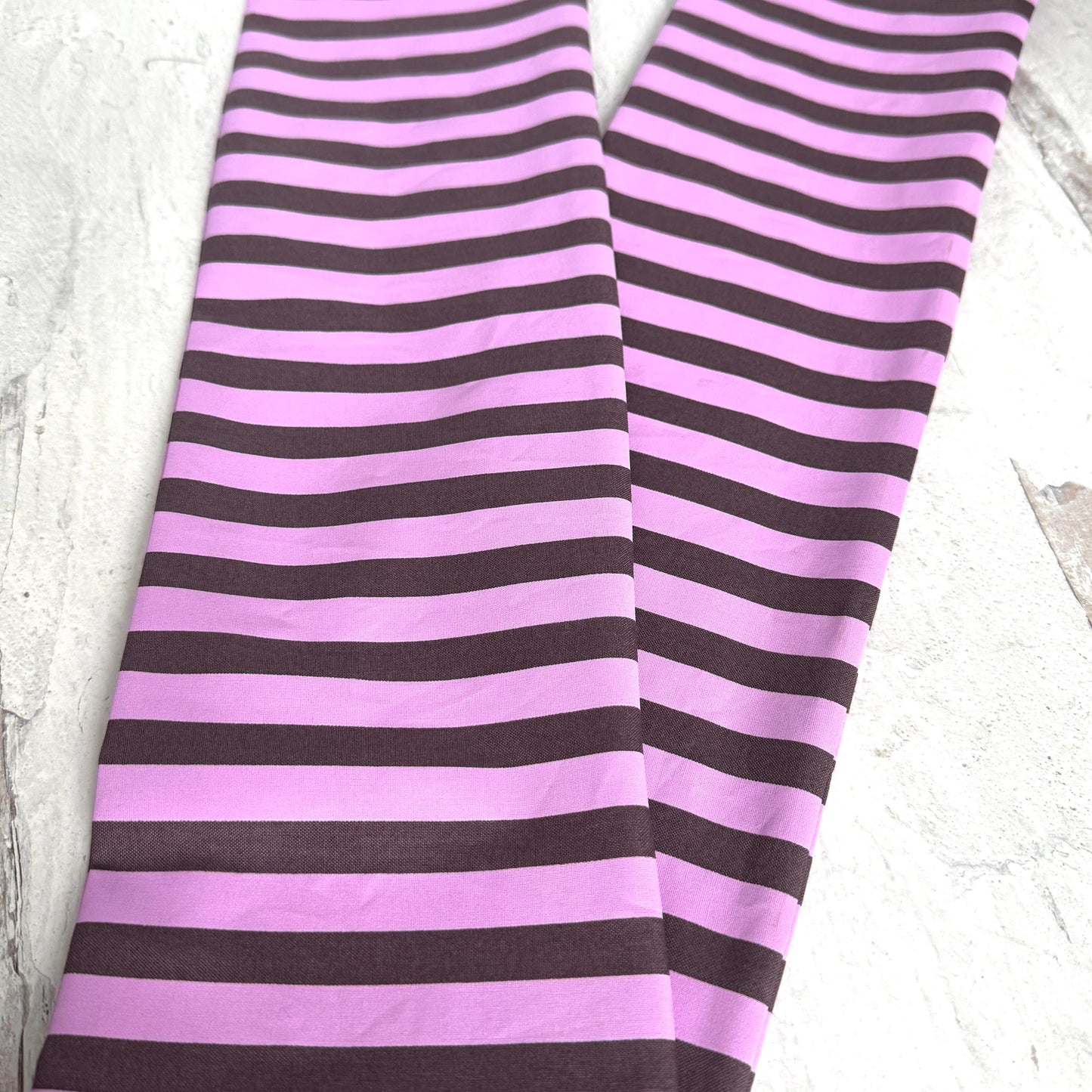 Extra Wide Adjustable Wire Headband, Lavendar Soft Purple Brown Striped Print, Boho Wired Headband, Fabric Head Wrap, BendableTurban