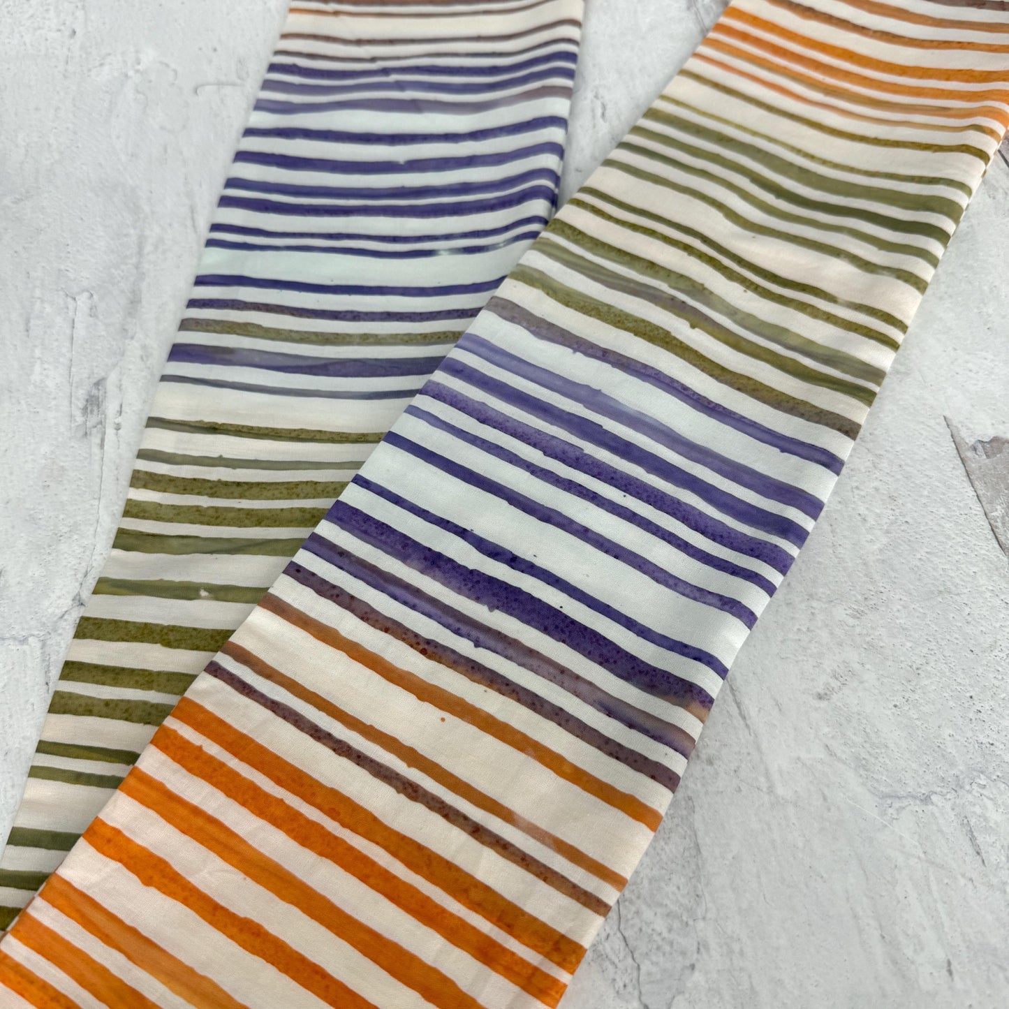 MIDI Extra Wide Adjustable Wire Head Wrap, BATIK Striped White Green Orange Purple Headband, Head Scarf For Women, Turban Hair Accessories