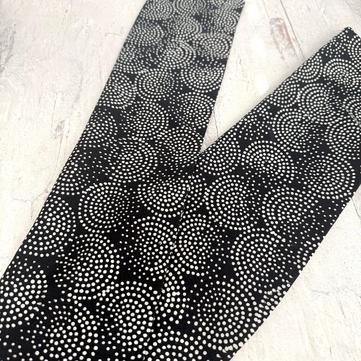 Extra Wide Adjustable Wire Headband, Black White Polka Dot Print Wired Headband, Bendable No Slip Head Wrap, Turban Accessories, Head Scarf