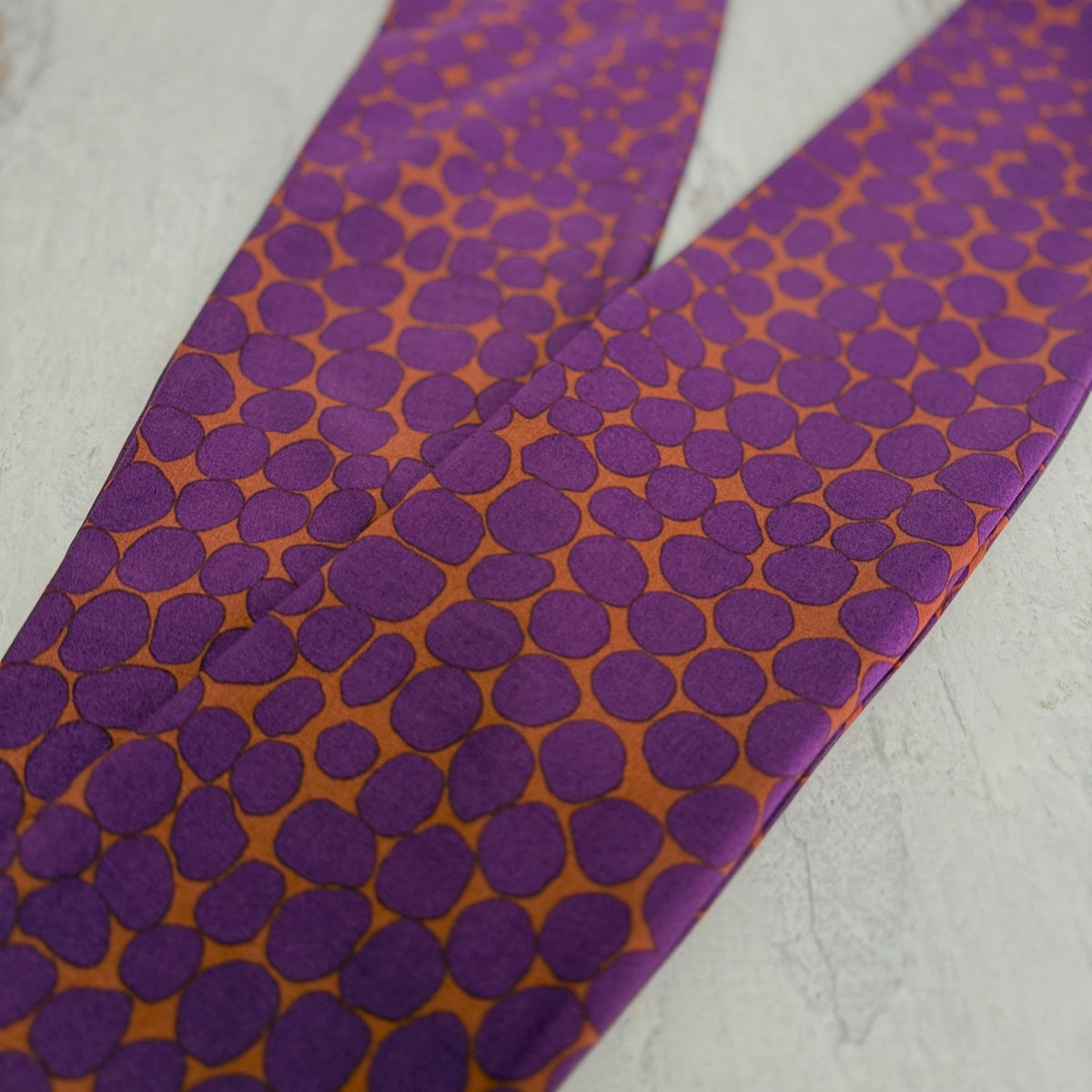 Extra Wide Adjustable Wire Wrap, Purple Eggplant & Terracotta Abstract Dot Wired Headband, Fabric Head Wrap, Boho Head Scarf Accessories